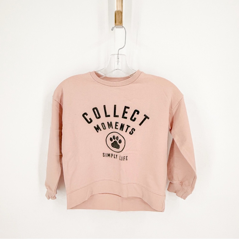 Mango Kids Light Pink Graphic Sweatshirt